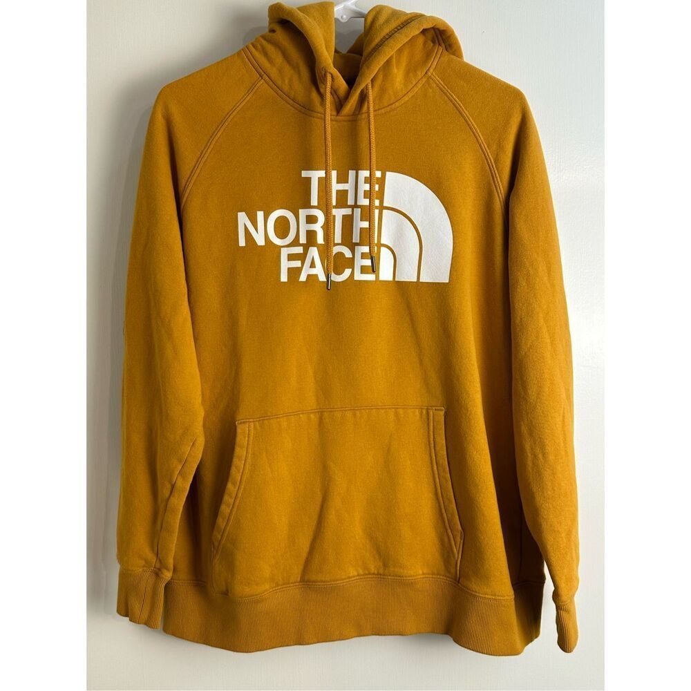 The North Face Mustard Yellow Hoodie with White Logo